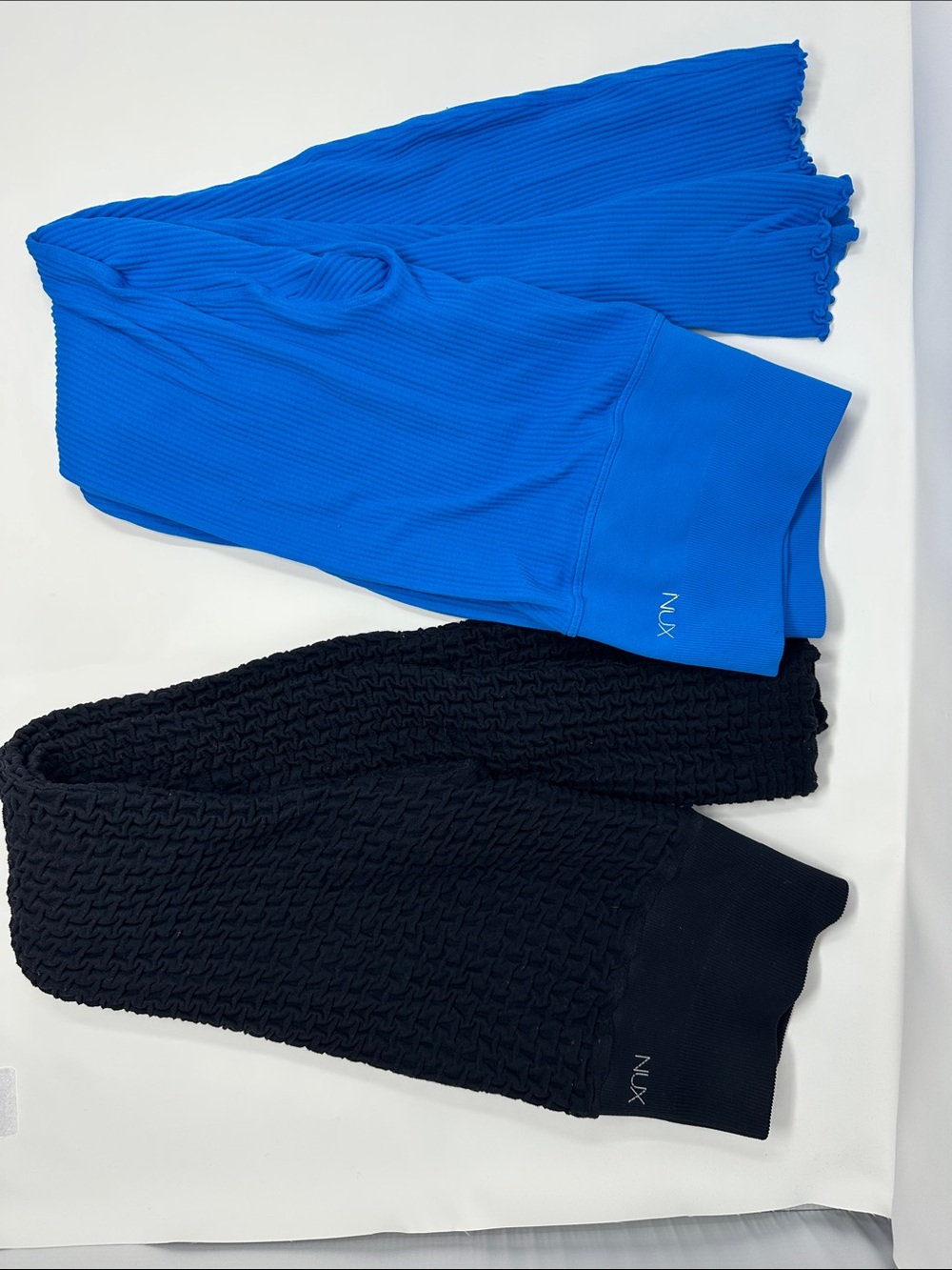 NUX Two-Pack Leggings in Bright Blue and Black